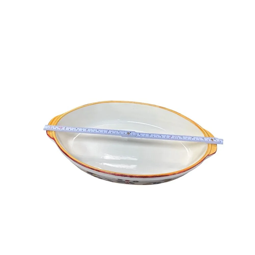 Sur La Table handcrated Italian cermic serve bowl 9.5